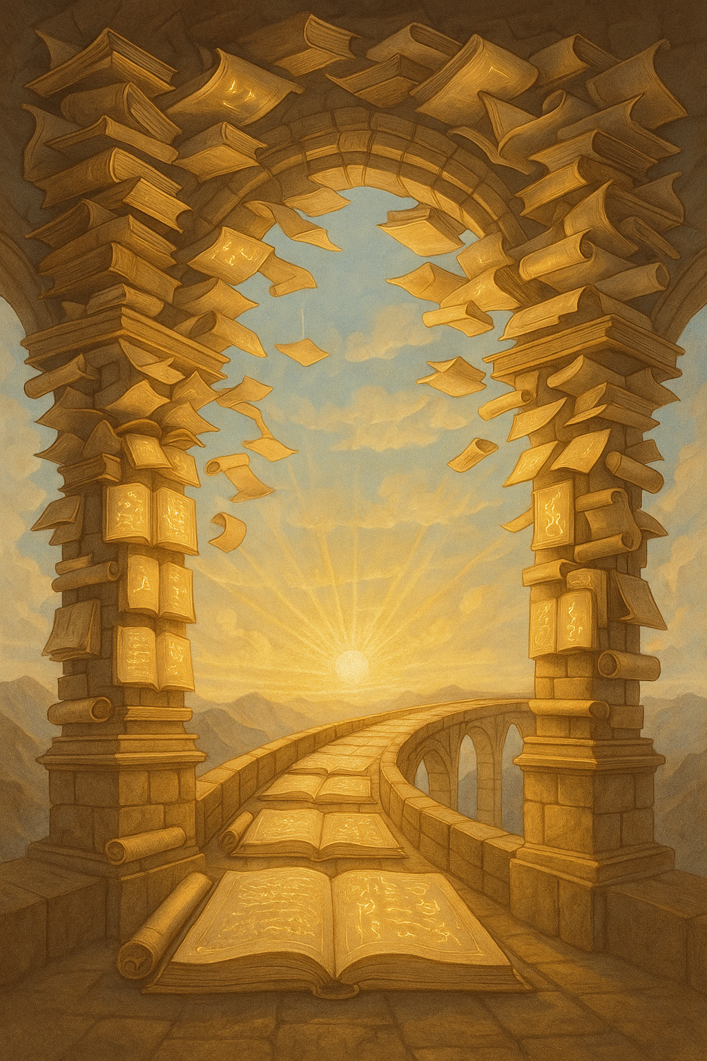 Escalera de libros